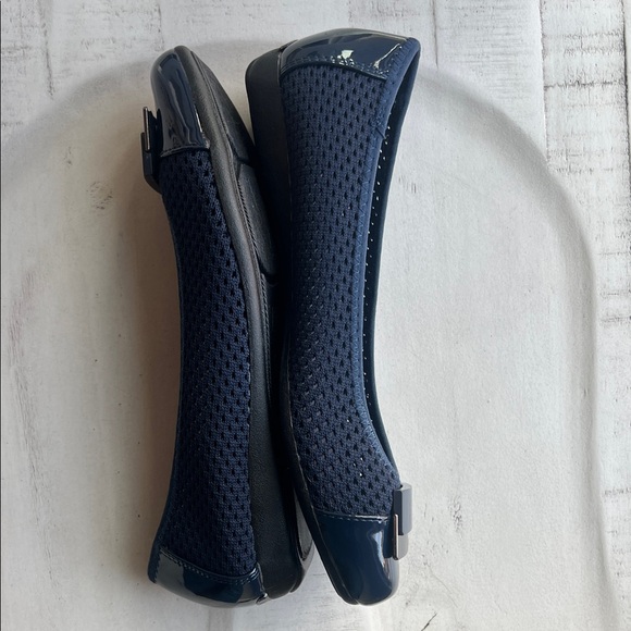 Anne Klein Dark Blue Loafers with Silver Accents - Picture 4 of 7